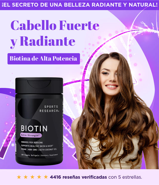 Biotina Vegana  | Crecimiento de cabello.